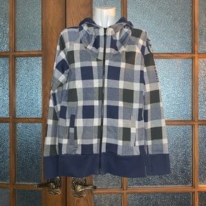 Queen’s University Urban Plaid Hoodie - Sz LG NWT